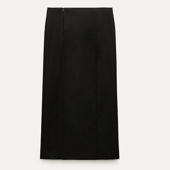 Zara 100% wool slit skirt ZW collection 2024, high waist, premium quality - Picture 10 of 14